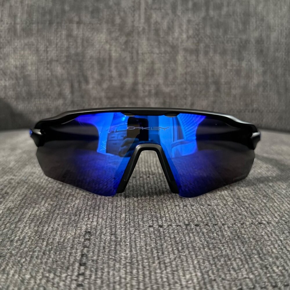 Oakley Radar EV PRIZM Polarized Sapphire Iridium OO9208 Black Frame - Picture 3 of 13